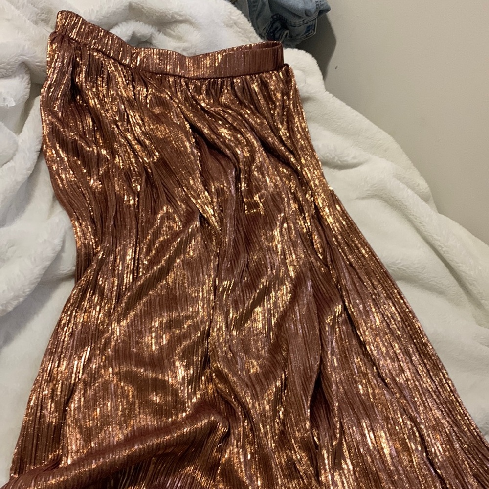 Long shimmer maxi skirt